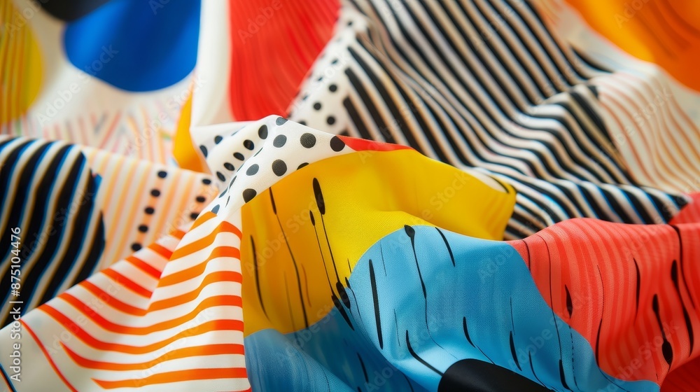 Aufkleber playful patterns creating a sense of movement ai generated illustration
