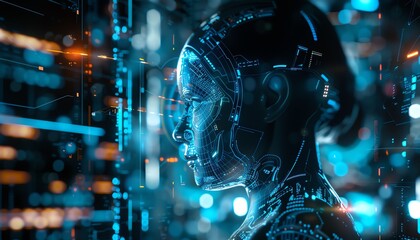 Data encryption, holographic security protocols, advanced tech, glowing accents