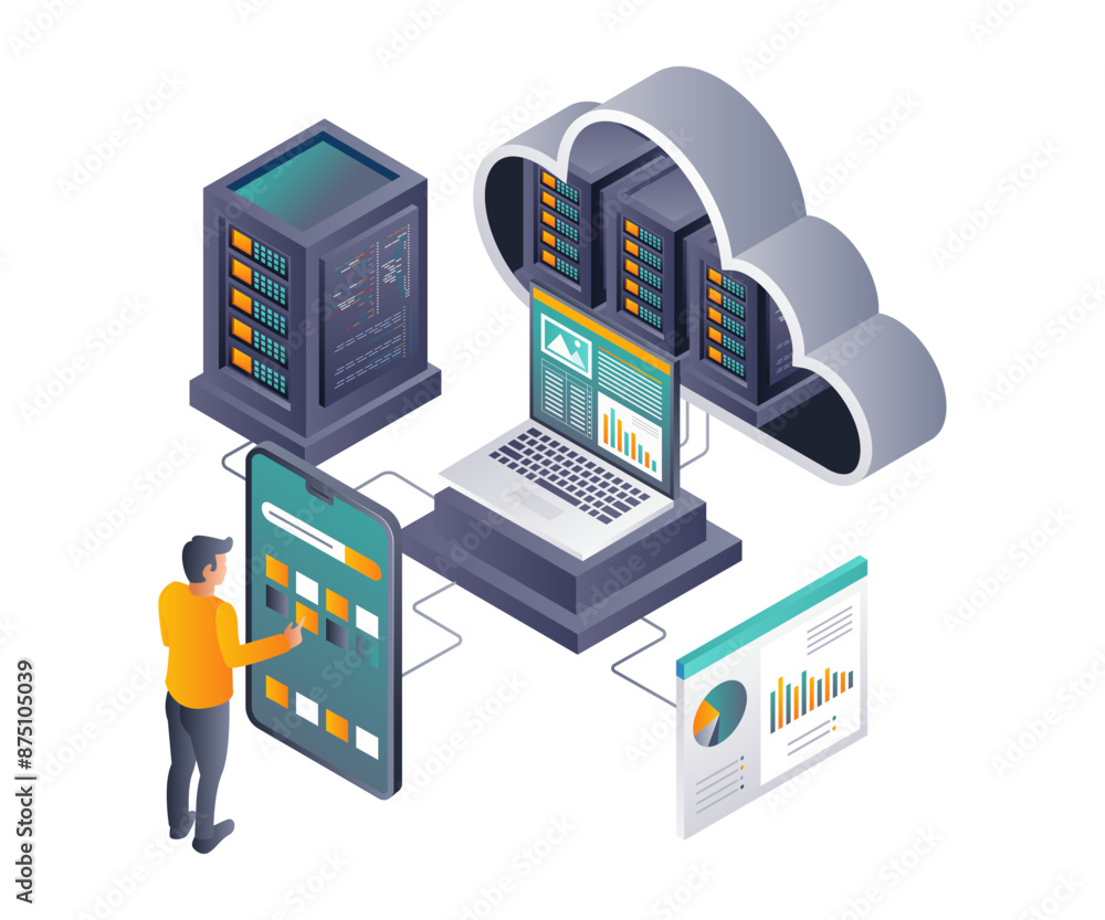 Aufkleber smartphone controlled cloud server data analysis