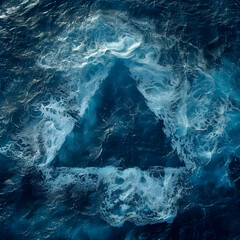 The Bermuda Triangle in the ocean 