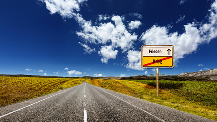 Signposts the direct way to Peace versus War