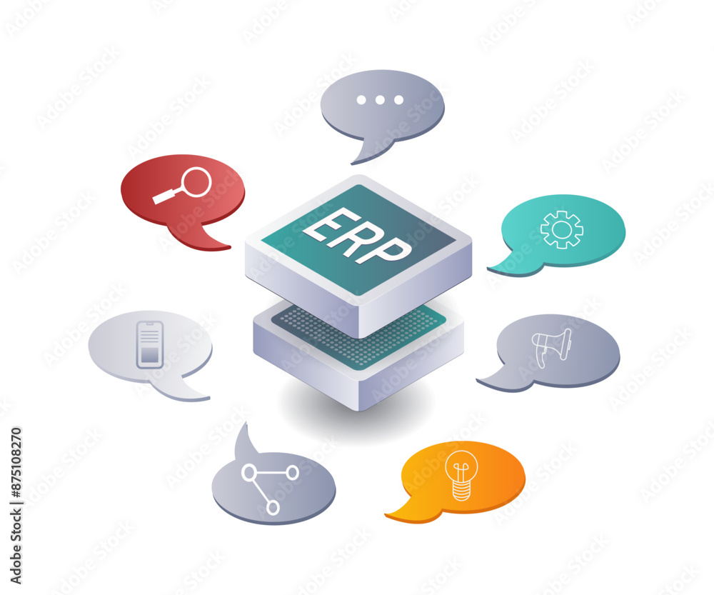 Aufkleber optimizing business expansion with erp management