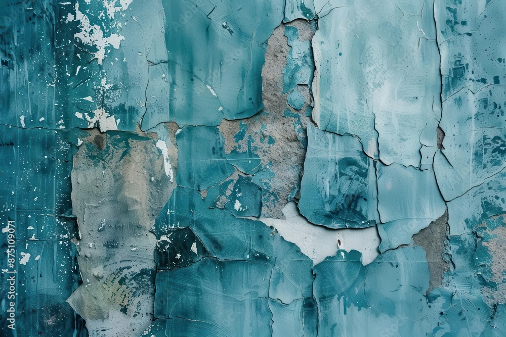 Poster abstract texture of weathered concrete in cool cyan tones subtle gradients and shadows creating dept