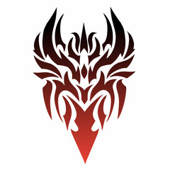 illustration vector graphic of tribal art abstract design ornament tattoo