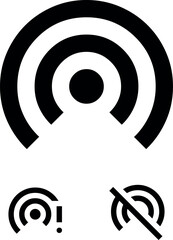 Wi-fi symbol set. router wireless technology. wi-fi hot spot icon. wifi icon vector. Mobile tethering stock vector collection