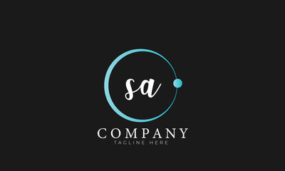 SA logo, Water color logo, Craft logo, Clothing logo