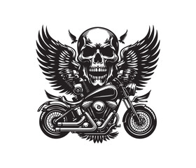 skull biker vector design,awesome skull biker svg,high resolution printable skull biker artwork.
