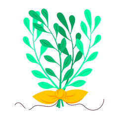A flat style sticker of eucalyptus


