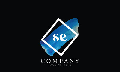 SE logo, Water color logo, Craft logo, Clothing logo