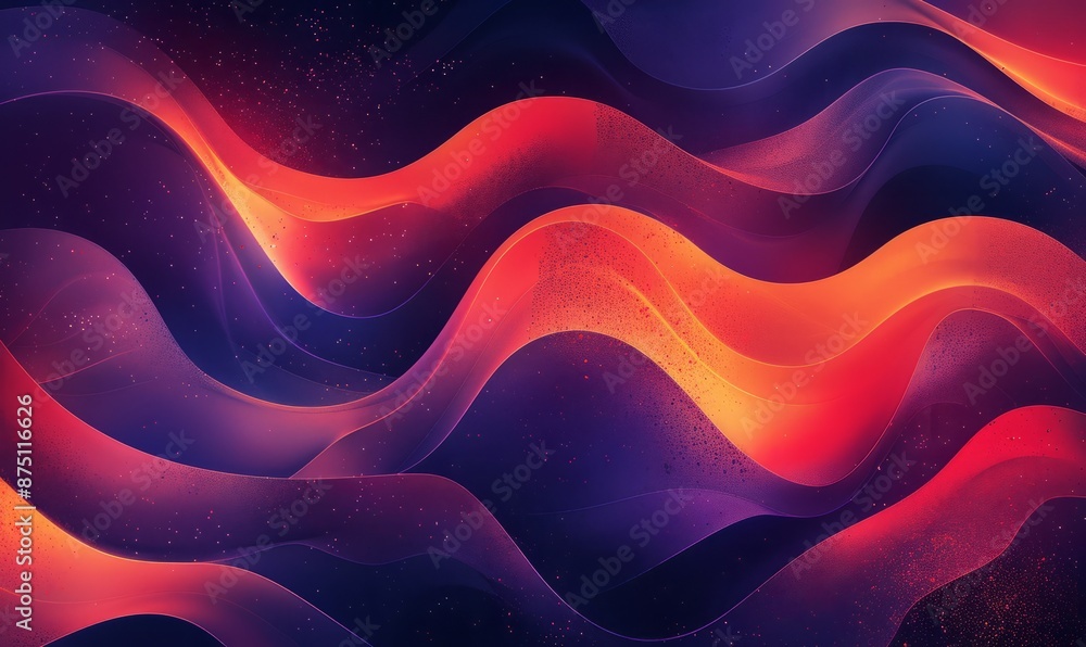 Poster gradient with bold abstract shapes