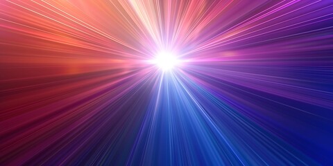 Fototapeta premium Pink, blue, purple colors Abstract background with neon glows and a central hyperlight flare. 