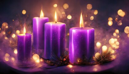 christmas still life with candle