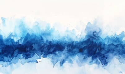 Abstract watercolor wash in cool hues