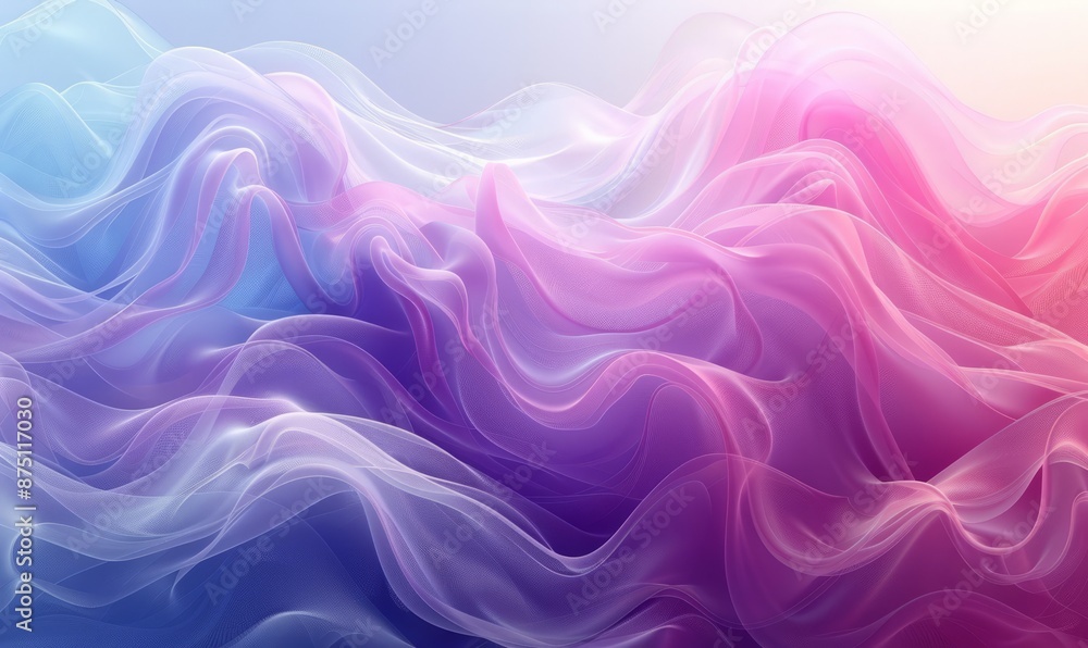 Poster gradient background with abstract waves