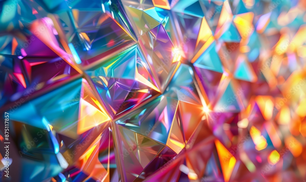 Poster abstract prism pattern background