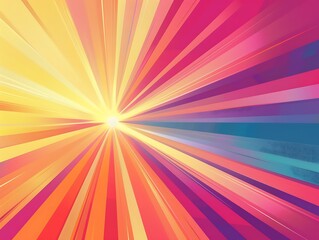 Obraz premium A vibrant and eye-catching background with a sunburst in the center. 