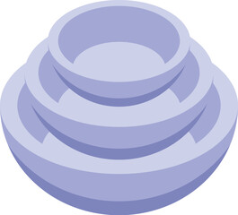 Three round podiums increasing in size, creating an empty pedestal display