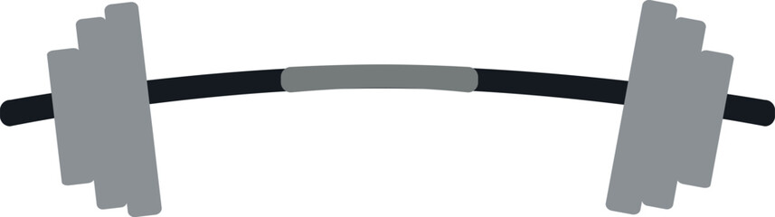 Barbell vector. Gym equipment flat illustration.