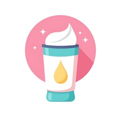 A cup of whipped cream combined with a small amount of oil inside