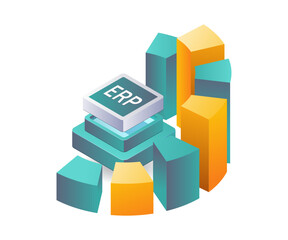Fototapeta premium ERP application for business development