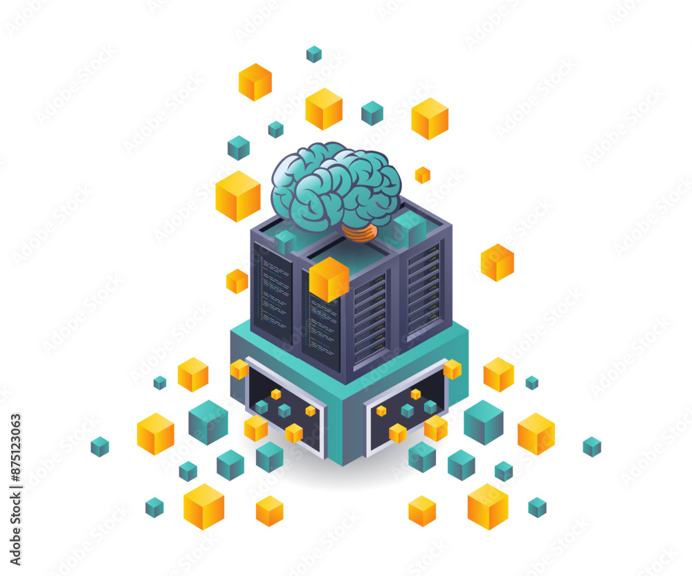 Poster blockchain and artificial intelligence technologies for server infrastructure