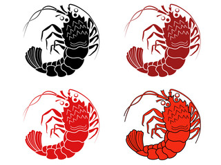 Obraz premium 伊勢海老の丸