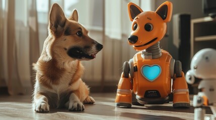 Real Dog Meets Robotic Counterpart in Curious Encounter