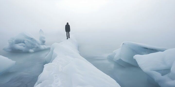 Understanding Cryophobia The Fear of Extreme Cold and Ice. Concept Cryophobia, Extreme Cold, Ice, Fear, Phobias
