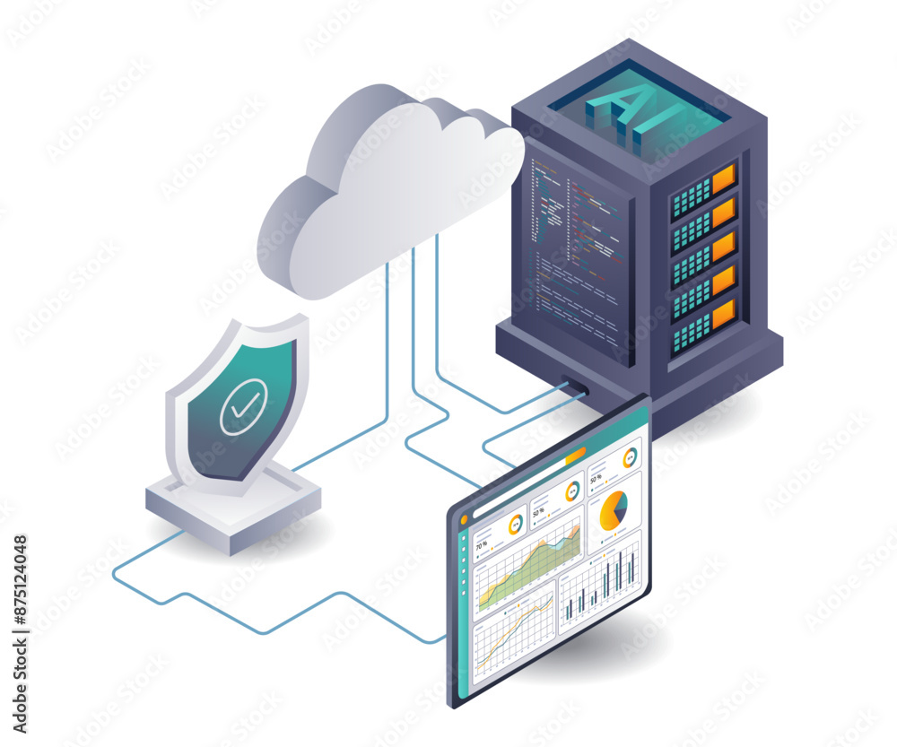 Poster Artificial intelligence analyzes cloud server data