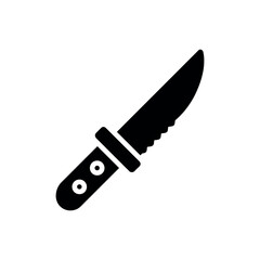 simple Knife icon in glyph style. Pro Vector