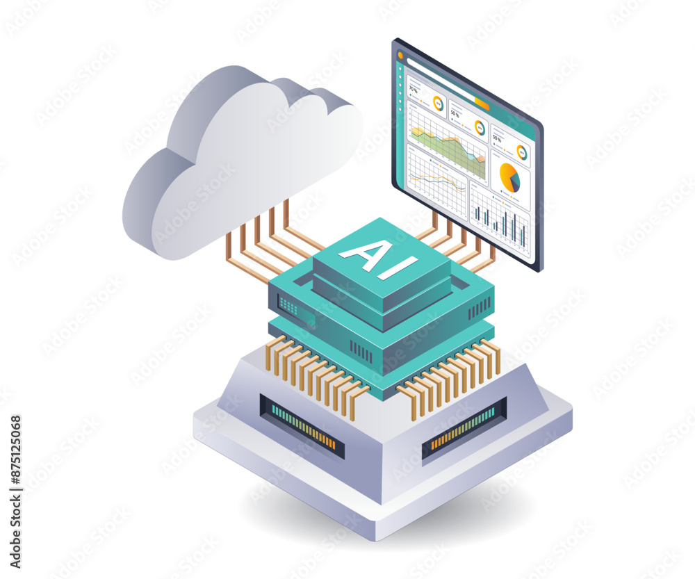 Leinwandbilder analyzing the development of artificial intelligence server technology