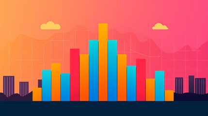 Fototapeta premium Professional featuring valuation, IPO, and mergers; structured layouts and contemporary design elements showcasing acquisition and funding strategies. Illustration, Image, , Minimalism,