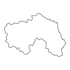 Eastern Statistical Region map, administrative division of North Macedonia. Vector illustration.