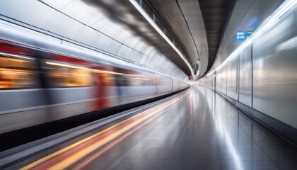 Urban mobile future subway: Modern life and transportation. Generated with AI