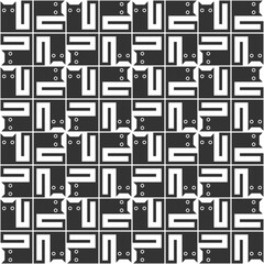 seamless repeat pattern black cat with white backgroun