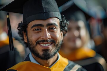 Fototapeta premium A Happy Graduate in a Graduation Ceremony