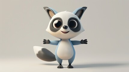 Fototapeta premium Render of an adorable ambassador character AI generated illustration