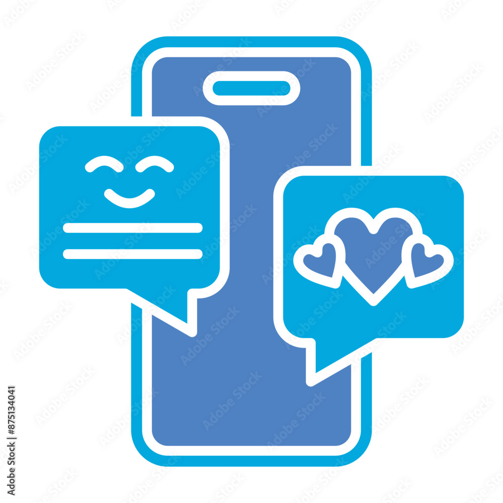 Wall mural mobile chat icon