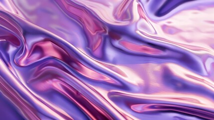 Obraz premium Smooth glossy textures in shades of pink and purple AI generated illustration