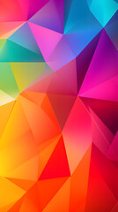 Fototapeta premium Digital technology colorful triangle geometry abstract poster mobile phone background