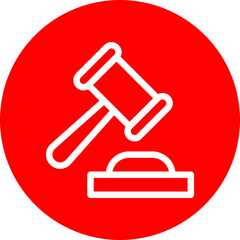 Law Vector Line White Circle Red