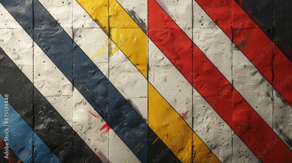 Poster colorful abstract design with geometric shapes and gradients background, overlapping layers on grung