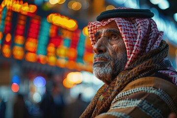 A Man Reflecting on Life in the City