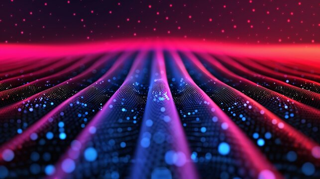 Innovative decoherence scene with wavefunction collapse and measurement, illustrating principles of theory. Illustration, Image, , Minimalism,