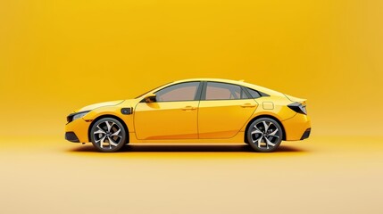 Fototapeta premium A hybrid car blending traditional gasoline power with electric efficiency, delivering exceptional fuel economy and reduced emissions with copy space
