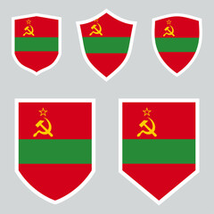 Transnistria Flag Shield Shape Frame