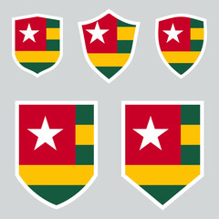 Togo Flag Shield Shape Frame