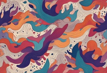 Fototapeta premium hand drawn organic pattern design