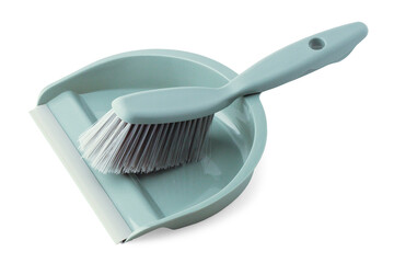 Plastic dustpan and brush