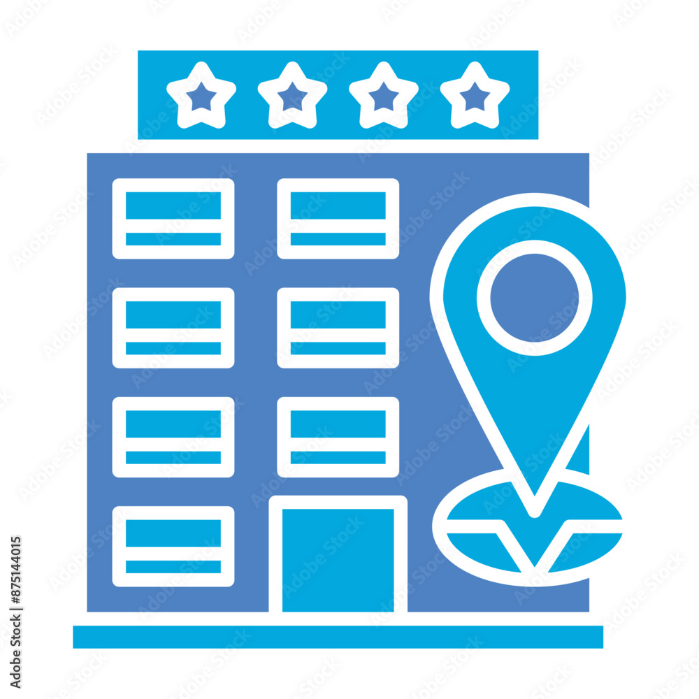 Sticker hotel location icon